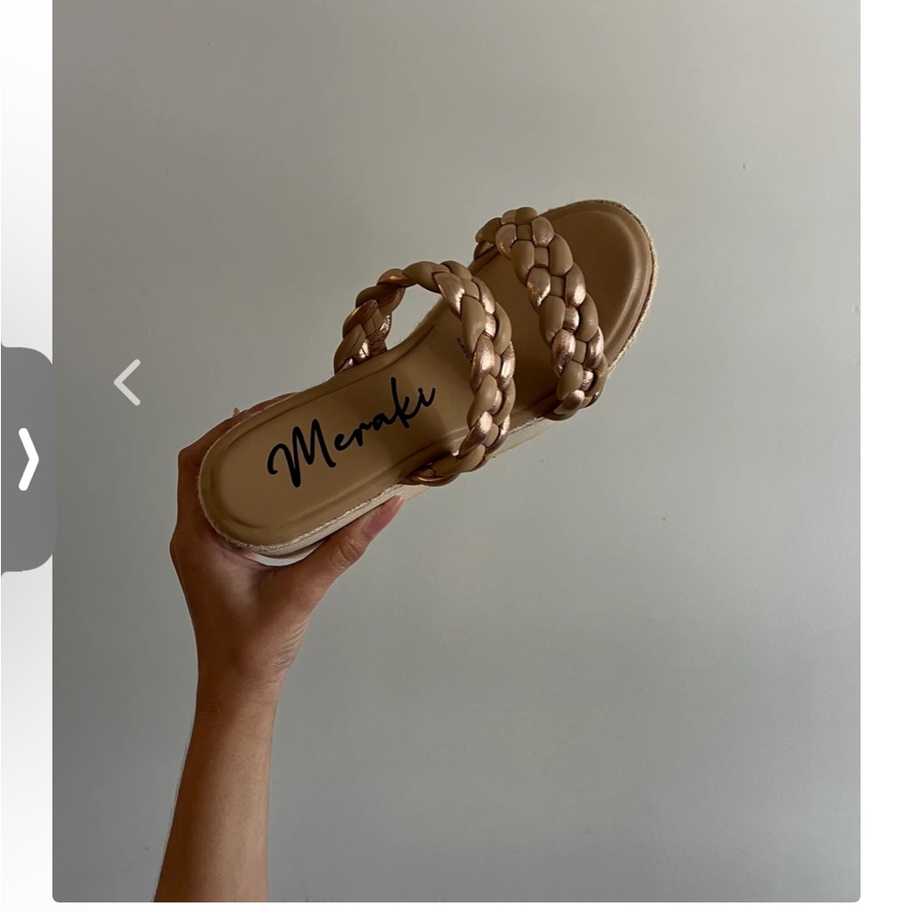 Moroccan wedge slides-Meraki size 7 ally b